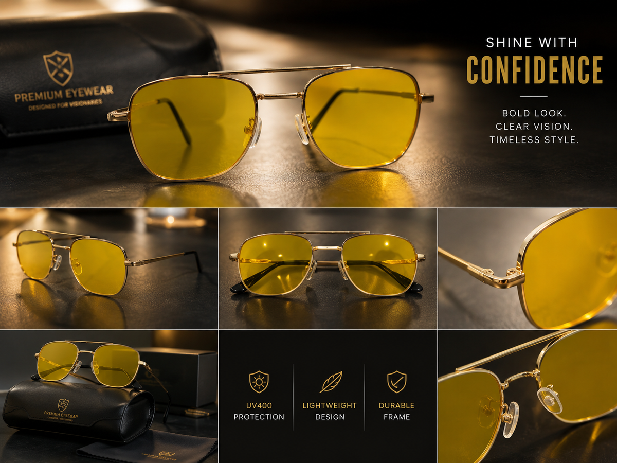 Premium Yellow Lens Sunglasses