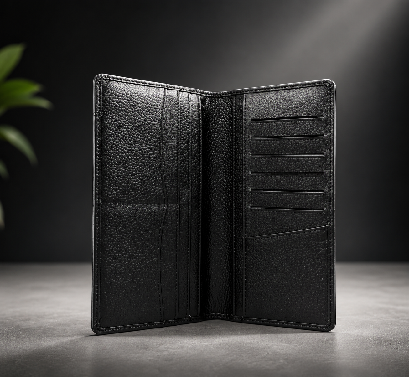 Premium Genuine Leather Men's Long Wallet