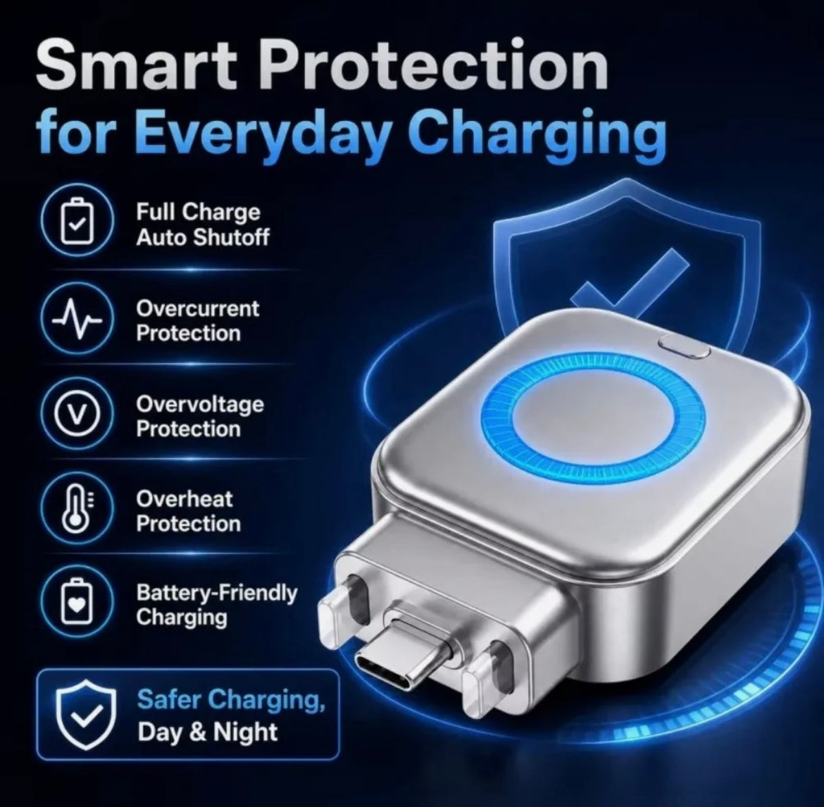 2-in-1 Charger — নিরাপদ ও স্মার্ট চার্জিং!