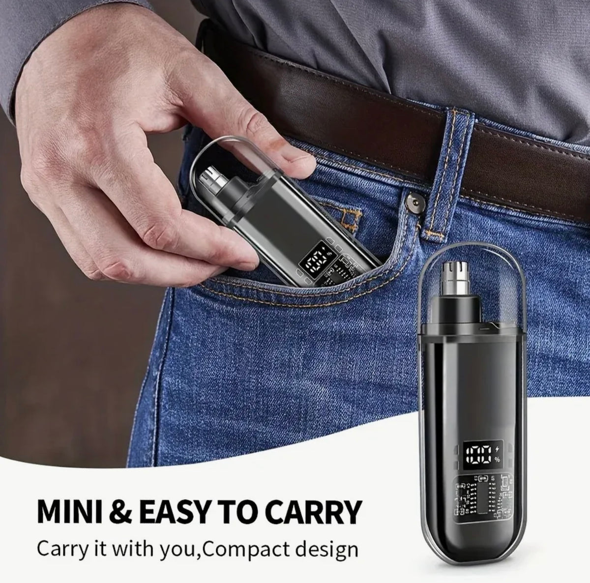 Digital Display Electric Nose & Ear Hair Trimmer