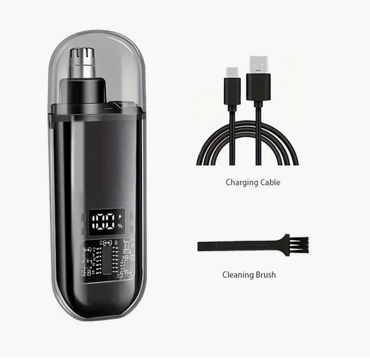 Digital Display Electric Nose & Ear Hair Trimmer