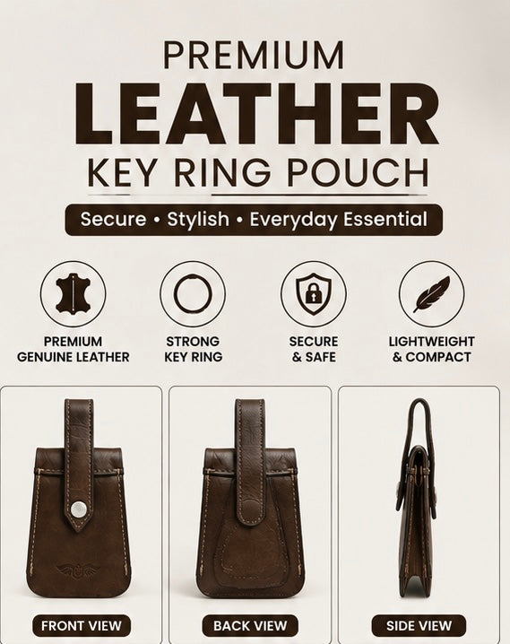 Leather Key Ring Pouch