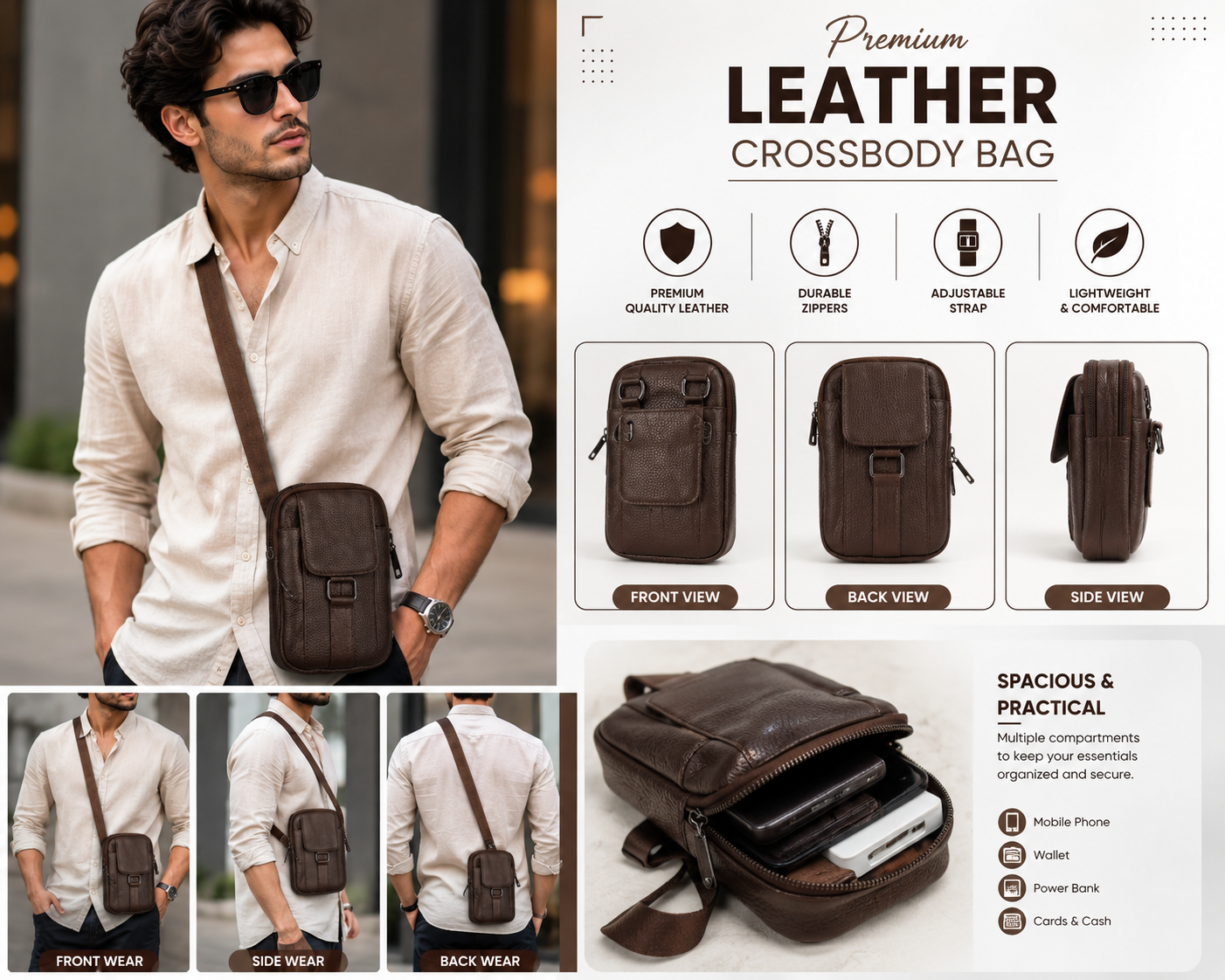 Leather Cross-body Bag